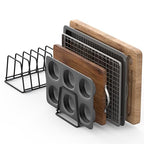 Cutting Board Organizer Kitchen Organizer Rack for Cutting Board, Bakeware, and Cookie Sheet, 5-Slot Heavy-Duty Steel Cookware Holder,Rust-Resistant with Anti-Slip Feet (2, Small) - size: Small（2PCS）