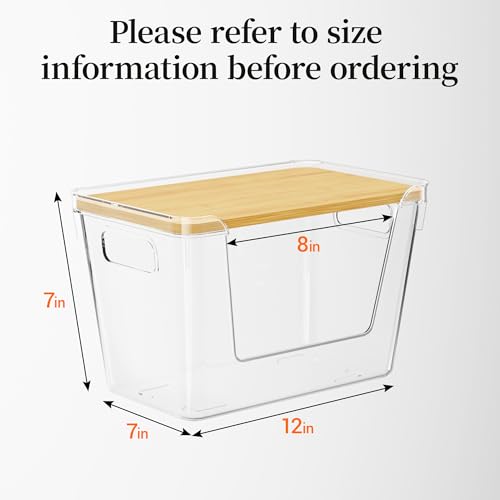 Delamu Acrylic Trash Bag Holder, 2 Pack Stackable Garbage Holder for 4-33 Gallon Bags, Clear Organizer Bins for Under Sink Organization, Pantry Storage, Cabinet, Kitchen, Laundry, Bathroom - size: XL-2 Pack