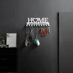 Key Holder Wall Mounted with Screws and Anchors, White Multifunctional Key Hanger with 10 Hooks, Entryway Front Door Kitchen Hallway Garage Office - color: Home-1 White