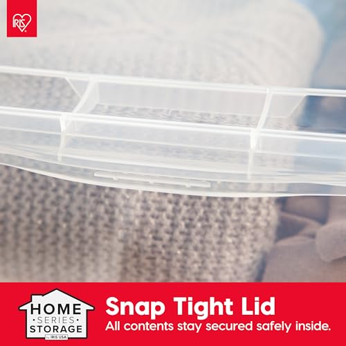 IRIS USA 12-Pack Storage Bins with Lids, 17 Quart, Shoe Boxes Clear Stackable Containers Organize Shoes Closet Shelves, Classroom Organization Teacher Tools, Game Storage - BPA-Free Plastic - size: 17 Qt, style: 12 Pack