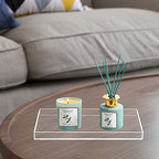Bigfety Acrylic BathroomTray for Counter, Handmade Clear Trays Sturdy Organizer for Cup, Sponge, Soap, Plant (Large, Clear) - size: 11.2" x 5.9" x 0.9"