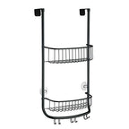 iDesign Over-the-Door Hanging Shower Caddy Organizer, The Forma Collection – 12” x 6.5” x 24”, Matte Black - color: Matte Black