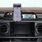 CHEAYAR Portable Electronic Device Mount for Tacoma 2016-2023, Dashboard Organizer Tray with Phone Holder, Storage Box Container for Key Card Navigation Sunglasses