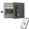 WeHere 16-Key Key Lock Box Wall Mount – Smart Key Cabinet with App, Keypad, Bluetooth & WiFi Unlock (Sold Separately), Key Organizer for Home, Access Log Tracking Key Management for Small Office - size: 16 Key Box (Smart)