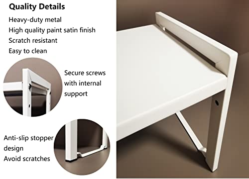 Expandable Cabinet Shelf Organizer 16-26" L Stackable Kitchen Counter Shelf Rack Stand Sink Riser Countertop Storage White (Normal 7.9”D) - color: White, size: 7.9"D (normal) - 1 Pack