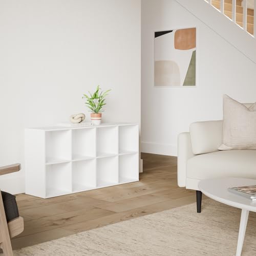 Best Choice Products 8-Cube Storage Organizer, 11in Shelf Opening, Bookcase, Display Shelf, Customizable w/ 3 Removable Back Panels – White - color: White, size: 8-Cube, 11in Shelf Opening
