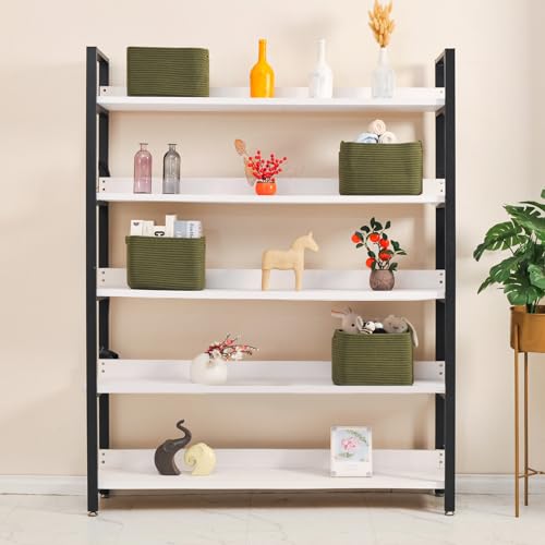 ICERZCZ Storage Basket for Shelves, Small Baskets for Organizing, Woven Cotton Rope Baskets for Storage, Book Basket, Decorative Shelf Basket, 12.5"Lx9.1''Wx7.9''H (4 Packs) Green - color: Green, size: 12.5"(l)×9.1"(w)×7.9"(h)