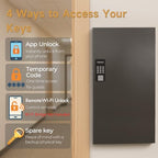 120-Key Smart Key Lock Box Wall Mount – Commercial Key Cabinet with App, Keypad, Bluetooth & WiFi Unlock (Sold Separately), Access Log Tracking, Key Management System for School, Office - size: 120 Key(Smart)