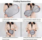 Larpur Pack of 3 Pop up Laundry Hampers, Collapsible Laundry Baskets, Portable Mesh Clothes Hampers for Home Room, College Dorm, Apartment, Foldable Hamper with Carry Handles, Gray - color: 3*Grey