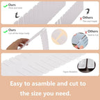 Ohlove 40Pcs Drawer Organizer Dividers 17"x2.8" Adjustable Storage Organizer Separator for Socks, Underwear, Makeup, Kitchen, Dresser