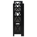 Casual Home Montego 3-Shelf Folding Bookcase, Black - color: Black, size: 3-Shelf Stackable