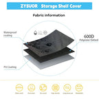 Wire Rack Cover 40"W x 18"D x 72"H – Heavy Duty Waterproof Dustproof Shelving Cover with Clear PVC Front & T-Zipper, Black Oxford Storage Organizer for Home, Laundry or Basement (No Shelves) - size: 40"Wx18"Dx72"H