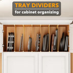 SpaceAid 6 Pack Tray Dividers for Cabinets, Pressboard Kitchen Cookie Baking Sheet Organizer for Cabinet, Vertical Pan and Trays Organizers for Pantry Storage - size: 6 Pack (23.5"D x 23.7"H)