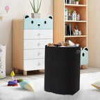 MEGASKET Large Laundry Hamper 16"x13"x22" - Tall Woven Laundry Basket, Cotton Rope Dirty Clothes Hamper, Baby Kids Nursery Wicker Laundry Basket, Bedroom Aesthetic, Soft Laundry Bin, Black Hamper, 75L - color: Black