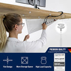 Cable Management net - Under Desk Wire Management - Flexible Under Desk Cable Management Tray White - color: White