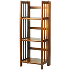 Casual Home 3-Shelf Folding Bookcase (14" Wide)-Honey Oak - color: Honey Oak