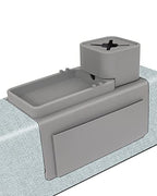 Silicone Couch Cup Holder, VIENFUT Anti-Spill and Anti-Slip Sofa Armrest Tray, Dirt-Resistant Silicone Couch Arm Tray for Remote, Snacks, Cellphone and iPad, Gift for Family, Friend (Gray) - color: Gray