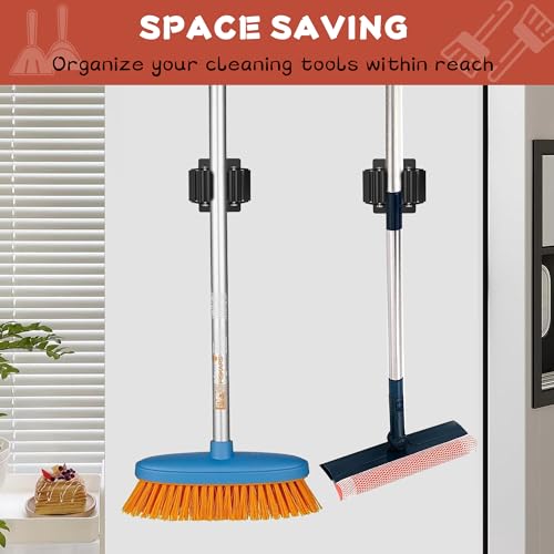 Magnetic Broom Holder,2 Pack Strong Magnetic Mount Broom and Mop Holder for Cleaning Tools,Power Non-Slip Magnetic Tool Holder Broom Hooks for Apartment RV Accessories Camper Garage Kitchen - style: 2 Magnetic Square Mop Holder