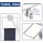 5 Piece Bathroom Hardware Accessories - Brushed Nickel, 24Inch Towel Racks, Stainless Steel Square Towel Bar Set, Wall Mounted - color: Brushed Nickel, size: 24" 5pcs