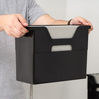 IRIS USA Medium Portable Desktop File Box with Open Lid, 6 Pack, Side Handles, Tabs & Inserts, Hanging File Folders, Letter-Size File Magazine Newspaper Mail Document Notebook, Black - style: Black M - 6 Pack