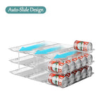 Can Storage Organizer for Pantry, Can Holders For Pantry, Canned Goods Food Dispenser, Clear Plastic Soup Can Shelf Rack, 3 Ties