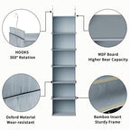 YOUDENOVA Hanging Closet Organizer, 6-Shelf Closet Hanging Shelves, Grey - color: Grey, size: 6-Tier
