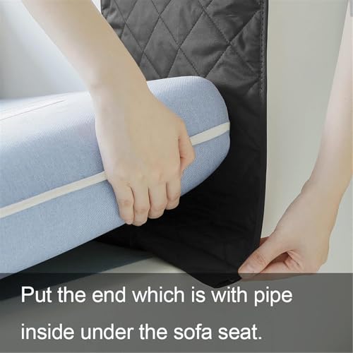 Couch Arm Tray-Couch Arm Cup Holder,Anti-Slip Chair Arm TV Remote Holder for Recliner Sofa Armchair Caddy Bedside Storage Pockets Bag for Pens, Magazines, Snacks, Glasses - color: Black