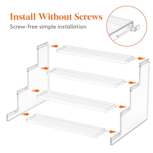 Lifewit Perfume Organizer, Bedroom Decor, Cologne Cupcake Stand, Tool-Free Assembly, Makeup Display Shelf for Vanity Bathroom Counter Storage, Clear, 30 cm/12", 2 Pcs - color: Clear, size: 12 Inch,2 Pcs