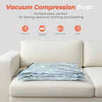 Vacbird Travel Vacuum Seal Bags, 8 Pack 34" Vacuum Storage Bags with Rechargeable Cordless Pump Compression Packing for Clothing Clothes Blanket Bedding, Space Saver for Suitcase Luggage - size: 8 Pack Medium