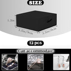 Coobbar Luxury Velvet-Lined Jewelry Gift Box 12-Pack, Compact Drawer Style Organizer for Earrings & Rings, Elegant Bracelet Display Box, Small Jewelry Storage Box, 3.5x3.5x1.26 Inches (Black) - color: Black