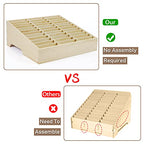 36-Grid Wooden Cell Phone Holder Desktop Organizer Storage Box for Classroom Office (36-Grid) - size: Natural 36-Grid