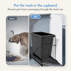 Tanamu Pull Out Trash Can Under Cabinet & Under Sink Garbage Can Pull Out，Heavy Duty Cabinet Organizer Roll Out Kit，Requires 13" W X 18" D Minimum Cabinets， Black Finish， (Waste Bin Not Included)