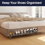 2 Pcs RV Shoe Pockets 10 Pockets Heavy Hanging Bedside Storage Organizer Bedside Shoe Organizer with Sturdy Hooks Storage Pocket Hangs on bed for Shoes Toys and Tool Accessories