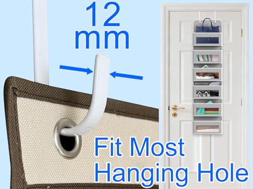 Mars-Rock Over The Door Metal Hooks with Plastic Coating 5.5" Fit 0.5" to 2" Wide Door 4 Pcs Heavy Duty Single Towel Robe Rack Wreath Bathroom Shower Hanger Shoe Organizer Ironing Board Short White - color: I: WT 5.5" fit 0.5" to 2" door 4pcs