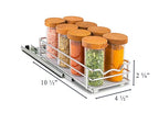 Pull Out Cabinet Organizer for Spices, Cans - Heavy Duty with Lifetime Limited Warranty- Pull Out Spice Rack- Cabinet Pull Out Shelf for Cans,Dishes, Etc, 4-1/2"W x 10-1/2"D x 2-3/4”H, Chrome - size: 4.5 Inch - Single