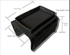Sofa Armrest Caddy with Cup Holder – Non-Slip Couch Organizer with Storage Pockets for Remote Control, Books, Snacks & Drinks | Foldable, Furniture-Safe for Movie Nights & Small Spaces