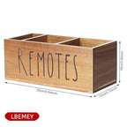 LBEMEY Acacia Wood Remote Control Holder, TV Remote Holder, Remote Organizer for Table,Home,Living room, bedroom for Wooden Remote Box (Brown, L,for 5+ Remote Controls) - size: L,for 5+ Remote Controls