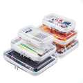 MACOPRO 6PCS Clear Zipper Pouches, Christmas Item Storage Bins, Zippered Hard Pouch Double, Portable Makeup and Cosmetic Bag, Kid's Toy Storage Organizer Bins, Hard Plastic Case, Clear Zipper Bags - size: 6Pcs-SML