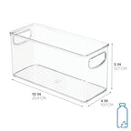 iDesign Slim Clear Plastic Stackable Storage Bin, Tall Narrow Organizer for Kitchen or Pantry - style: Pack of 1