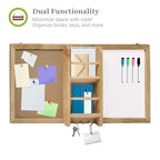 Magnetic Whiteboard & Corkboard Combination, Prosumer's Choice Combo Dry Erase White Board & Cork Board, Message Board with Key and Mail Organizer, Perfect for Office & Home & Kitchen, Bulletin Board