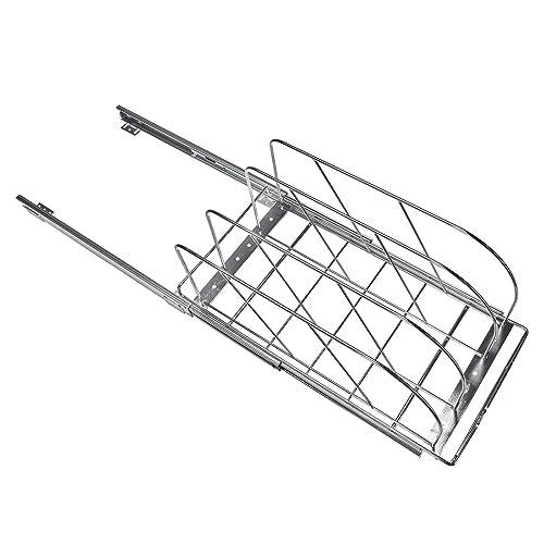 VEVOR Pan and Pot Rack, Expandable Pull Out Under Cabinet Organizer, Cookie Sheet Baking Pans tray Organization, Adjustable Wire Dividers, Steel Lid Holder for Kitchen Cabinet & Pantry Storage, 11.7"W - size: 10 inch, style: Single Tier