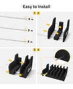 CVLIFE Foam Pistol Rack for Gun Safe Shelf Pistol Holder Gun Safe Cabinet Accessories Handgun Rack Pistol Stand for Storage - size: 6 Slots