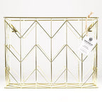 U Brands Hanging File Desk Organizer, Wire Metal, Gold - 894U02-06 (Pack of 6) - size: 9.37H x 12.2W x 6.85D inches (Pack of 6)