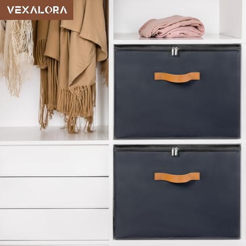 Shoe Organizer Box 2 Pack, Shoe Storage Organizer with Clear Cover, Adjustable Dividers Fits 16-32 Pairs, Fabric Shoe Organizer for Closet, Black - color: 2 Pack - Black