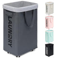 Goodpick 75L Laundry Basket with Wheels & Removable Wash Bag, Large Rolling Laundry Hamper for Clothes, Dorm Room Essentials, Grey - color: Grey 1-Pack