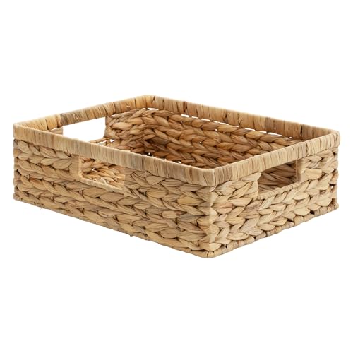 StorageWorks Pantry Baskets, Wicker Storage Baskets for Organizing, Shelves, Pantry Organizers and Storage, Water Hyacinth, 15½"L x 11¾"W x 4 ¾"H - color: Natural (Water Hyacinth), size: 15½"L x 11¾"W x 4 ¾"H