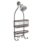 iDesign 61971 York Lyra Hanging Shower Organizer - 10" x 4" x 22", Bronze - color: Bronze