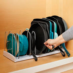 YouCopia StoreMore Expandable Cookware Rack with Tall Steel Wires, 12.5"-22" Wide Adjustable Pan Organizer for Kitchen Cabinet Storage, Classic Edition - size: Expandable Classic