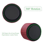 Round Leather Art Supply Organizer,Remote Control Holder,360 Degree Spinning,Multi-Functional Pencil Holder,4 Compartments Desktop Stationary Organizer(1-Thin Wood Red Brown) - color: 1-Thin Wood Red Brown