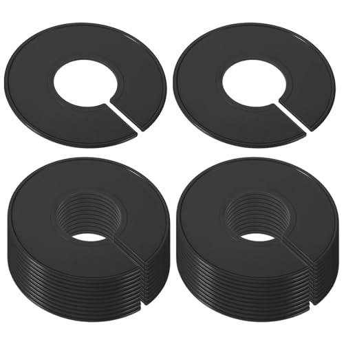 PATIKIL Clothes Dividers, 24 Pack Clothing Rack Size Dividers Blank Labels Sorting Round Separator for Closet, Black - color: Black